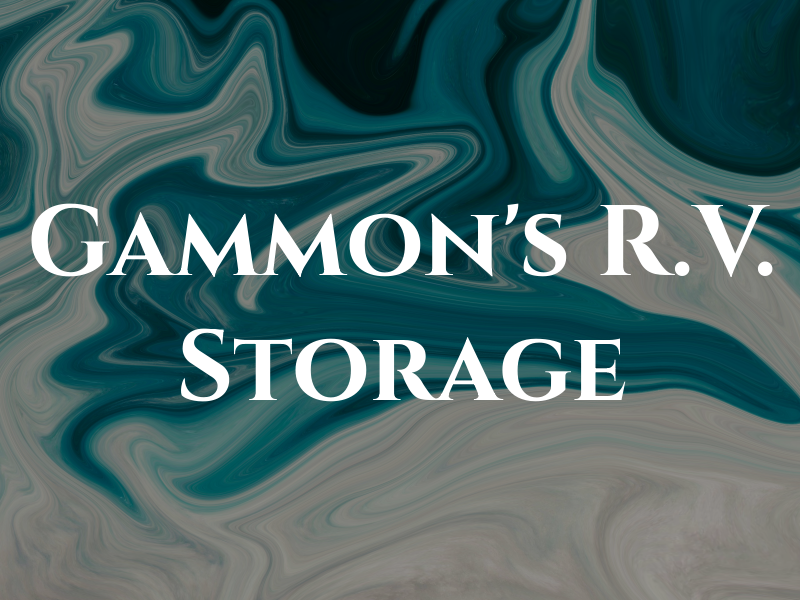 Gammon's R.V. Storage