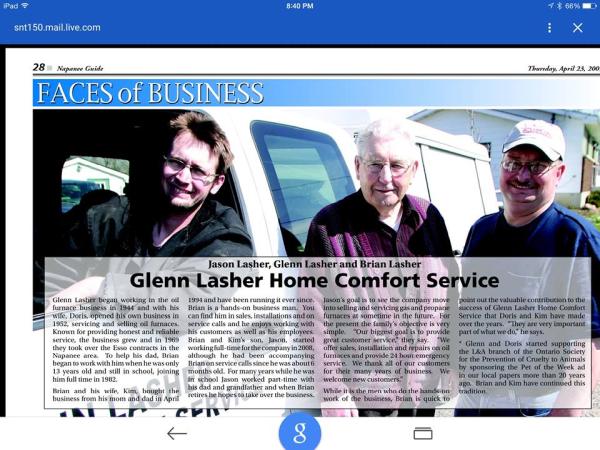 Lasher Glen Home Comfort Service