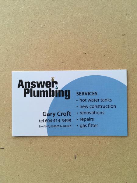 Answer Plumbing