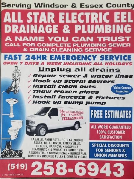 All Star Electric Eel Drainage & Plumbing