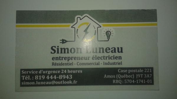 Simon Luneau Inc. Electrician Contractor.