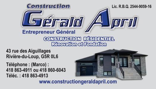 Construction Gerald April Inc