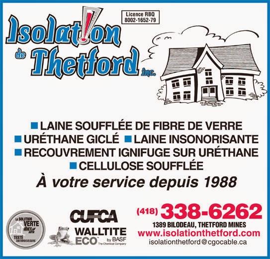 Isolation de Thetford Inc