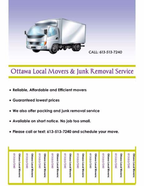 Ottawa Local Movers AND Junk Removal Service