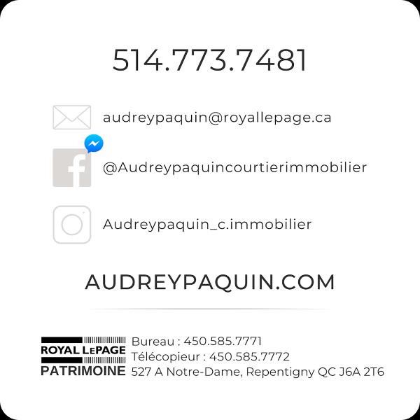 Audrey Paquin Courtier Immobilier Résidentiel