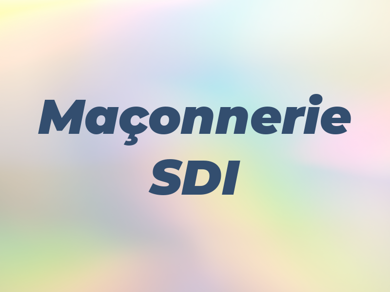 Maçonnerie SDI