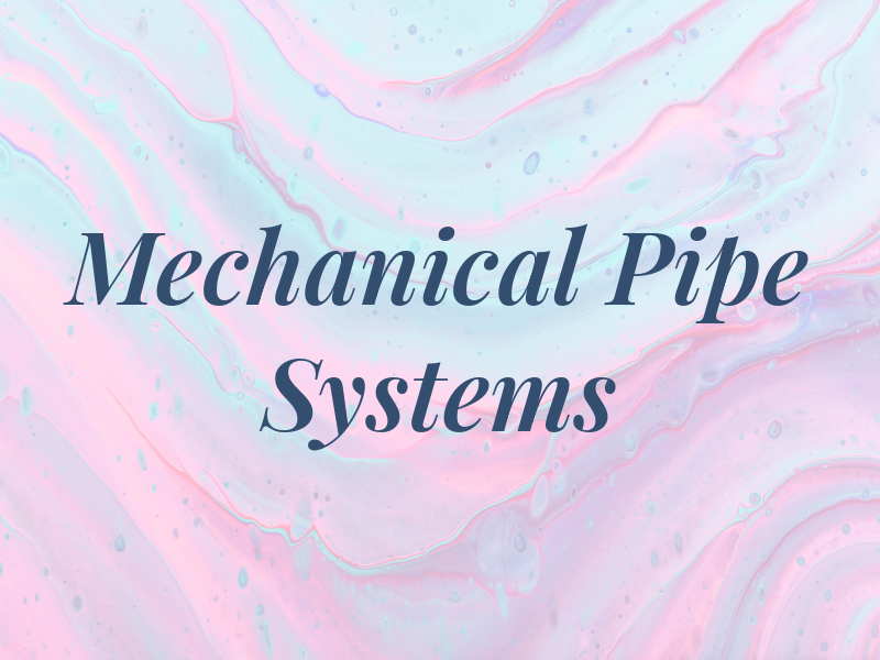 Mechanical Pipe Systems