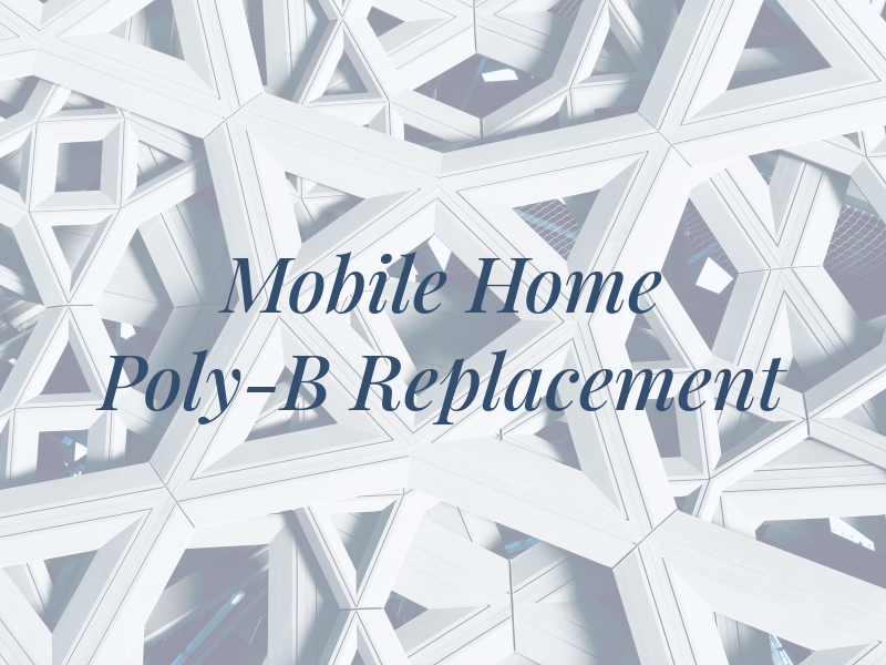 Mobile Home Poly-B Replacement