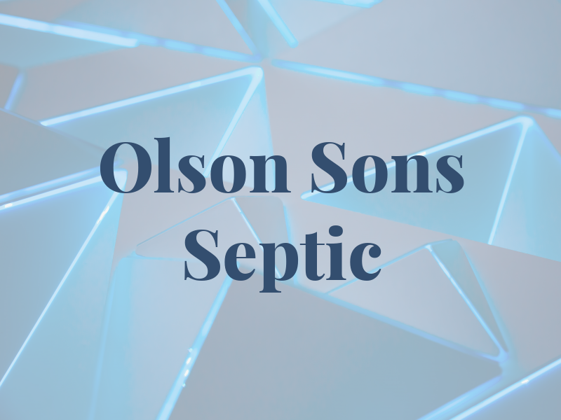 Olson & Sons Septic
