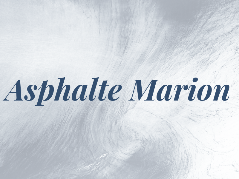 Asphalte Marion