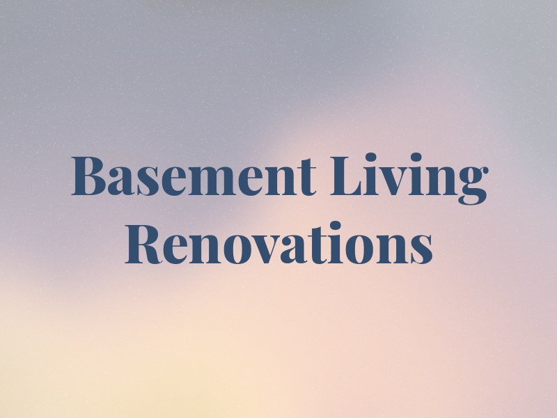 Basement Living Renovations