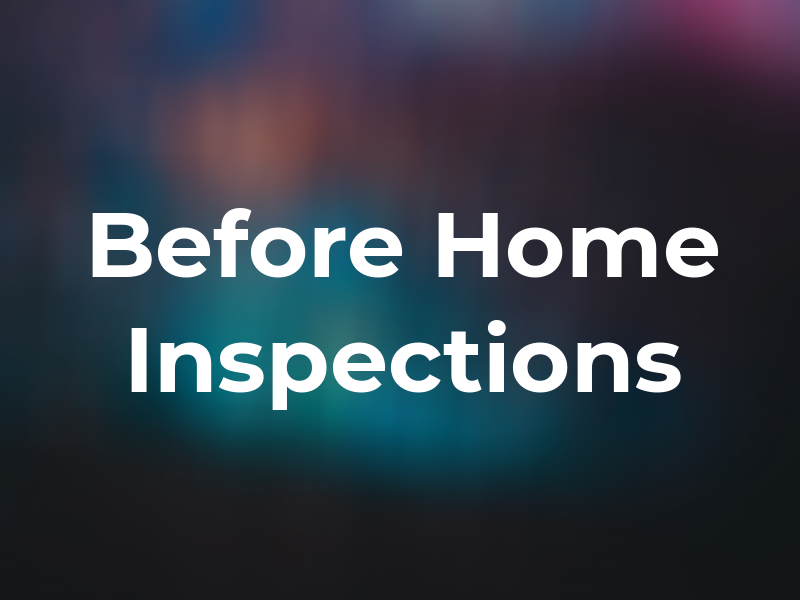 Before You Buy Home Inspections