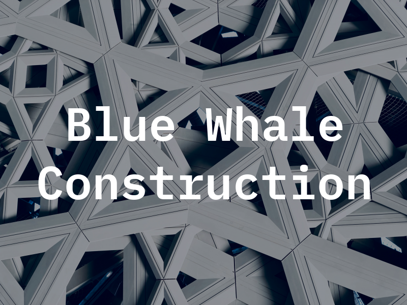 Blue Whale Construction Inc