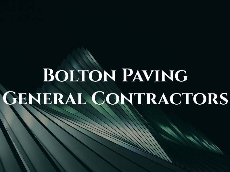 Bolton Paving and General Contractors