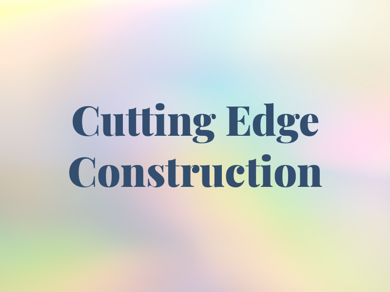 Cutting Edge Construction Ltd