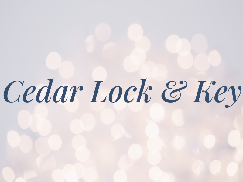 Cedar Lock & Key