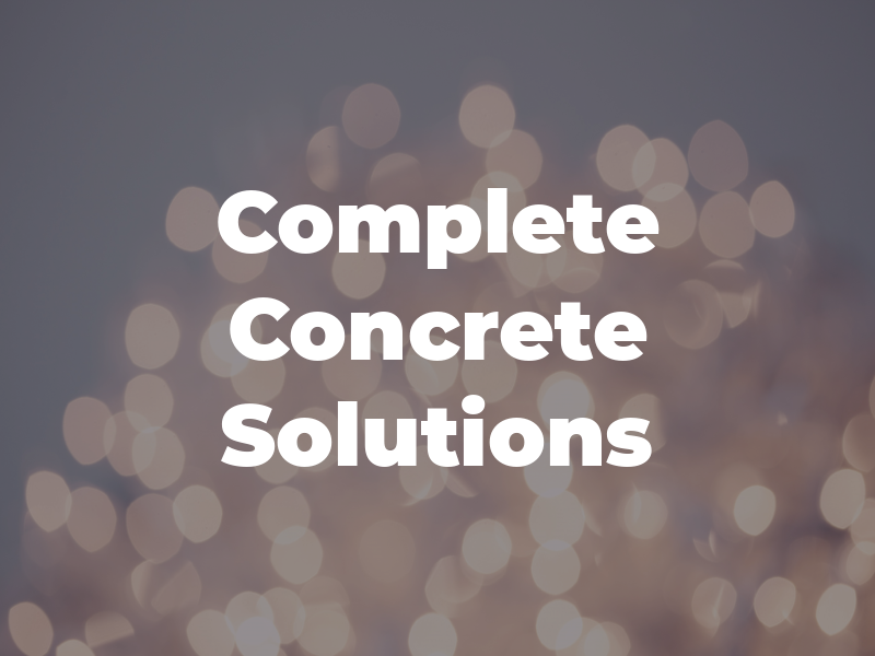 Complete Concrete Solutions Ltd