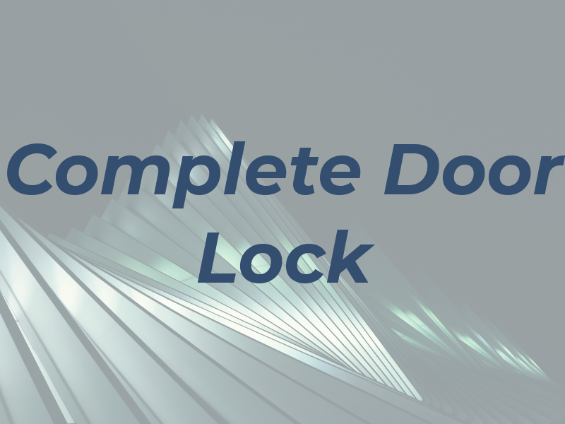 Complete Door and Lock