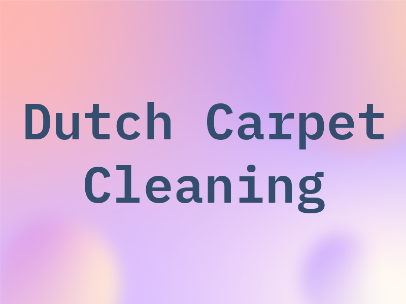 Dutch Boy Carpet Cleaning