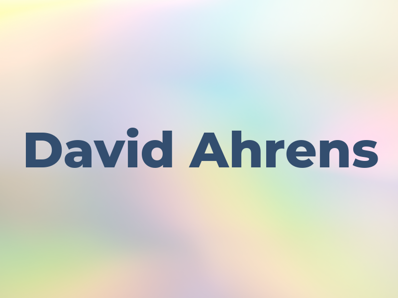 David Ahrens