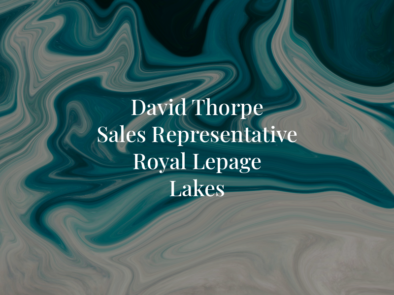 David Thorpe Sales Representative Royal Lepage Lakes
