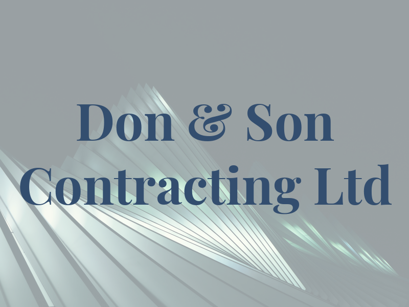 Don & Son Contracting Ltd