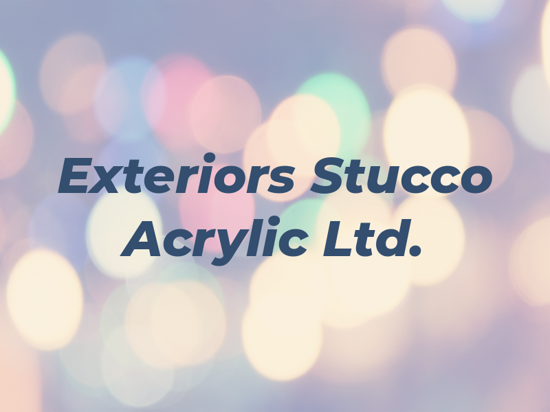 Eco Exteriors Stucco and Acrylic Ltd.