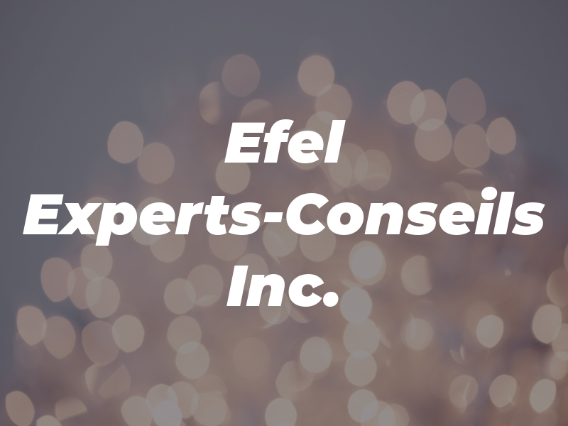 Efel Experts-Conseils Inc.