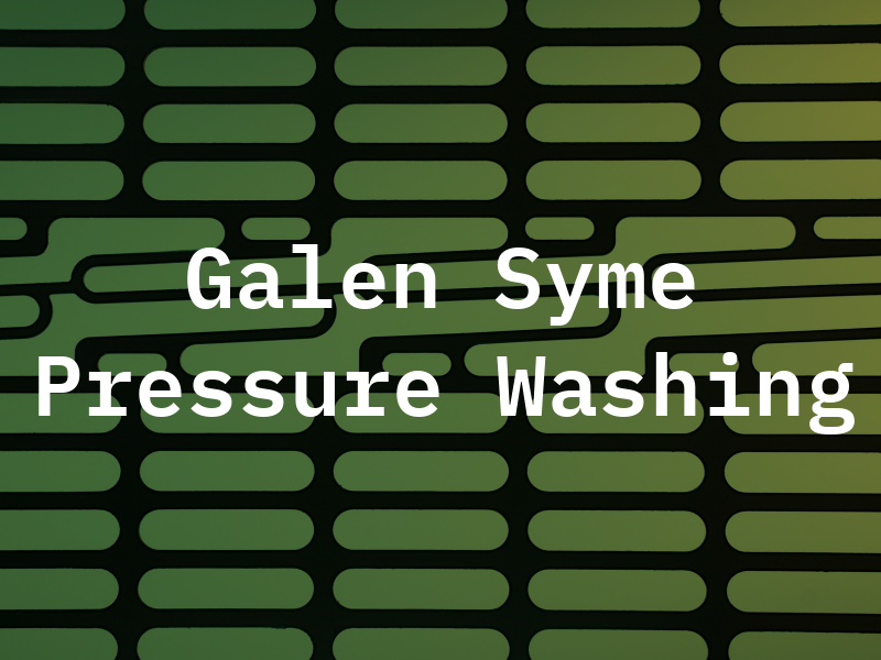 Galen Syme Pressure Washing