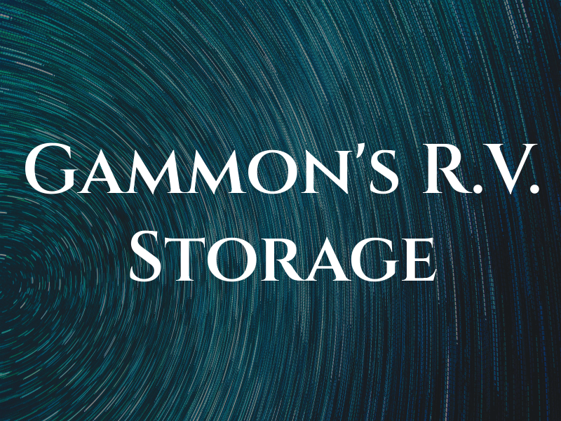 Gammon's R.V. Storage