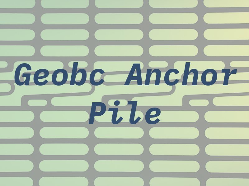 Geobc Anchor Pile