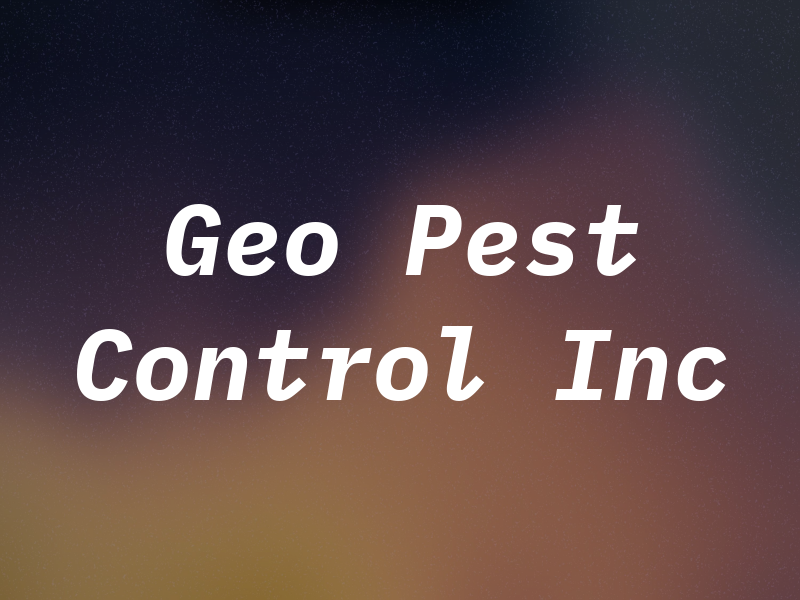 Geo Pest Control Inc