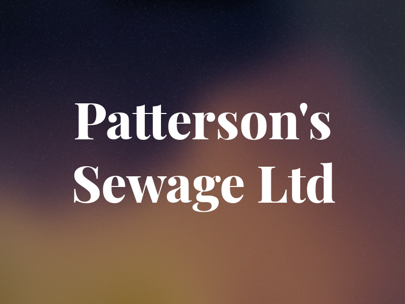 Patterson's Sewage Ltd