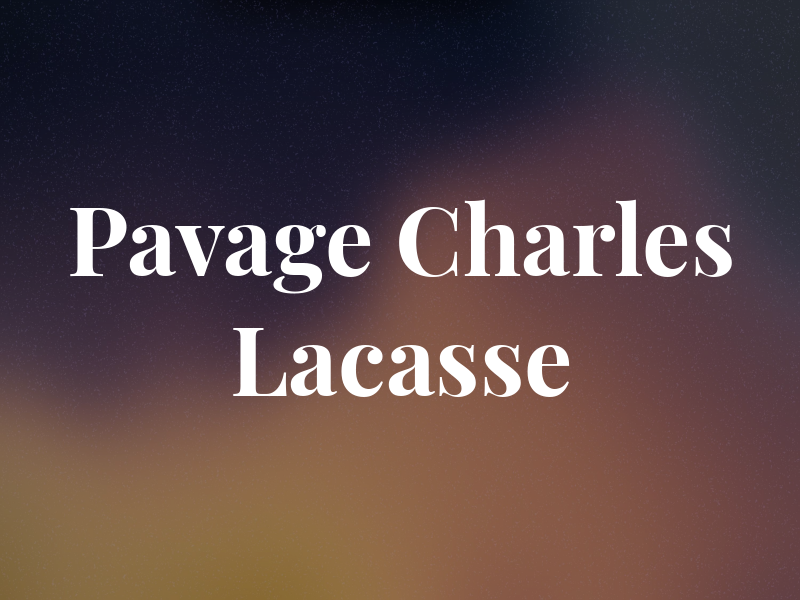 Pavage Charles Lacasse