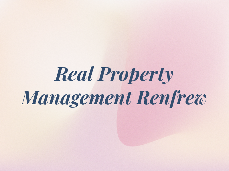 Real Property Management Renfrew