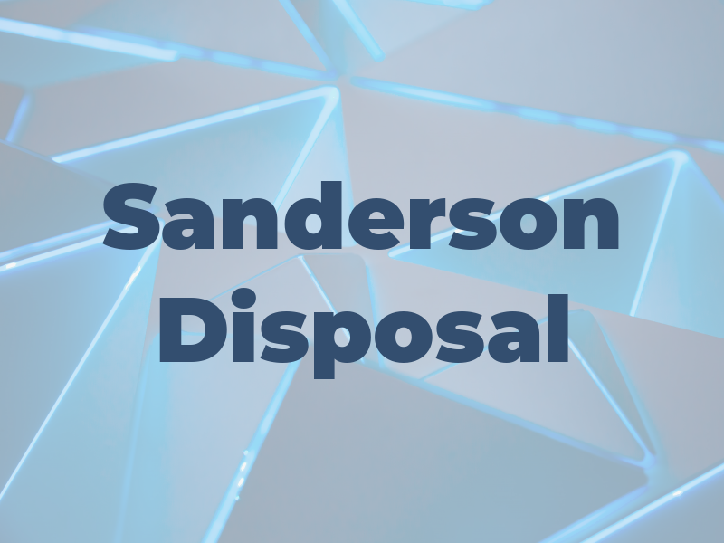Sanderson Disposal