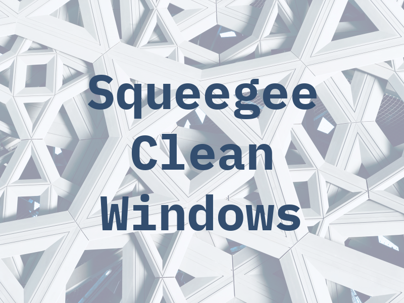 Squeegee Clean Windows