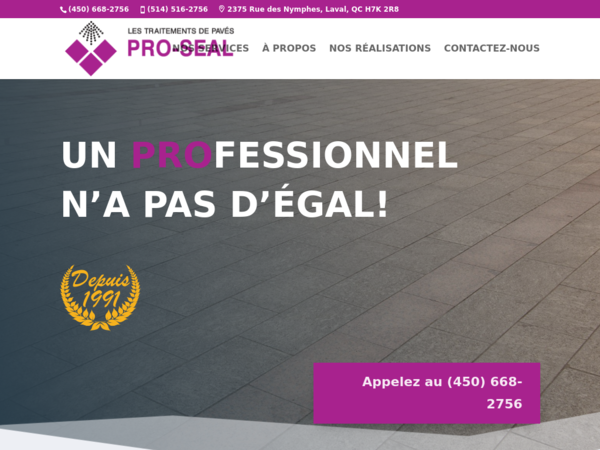 Traitements de Pavés Pro-Seal