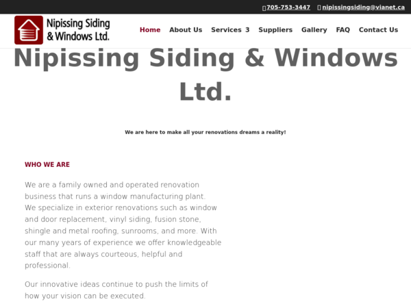 Nipissing Siding & Windows Ltd.