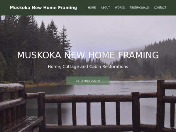 Muskoka New Home Framing