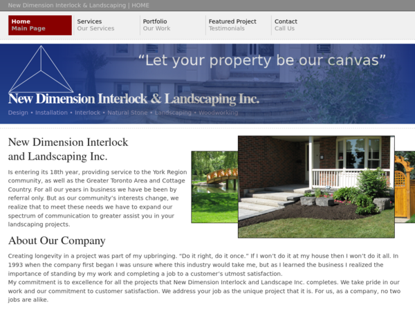 New Dimension Interlock and Landscaping Inc.