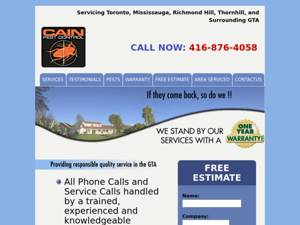 Cain Pest Control Toronto