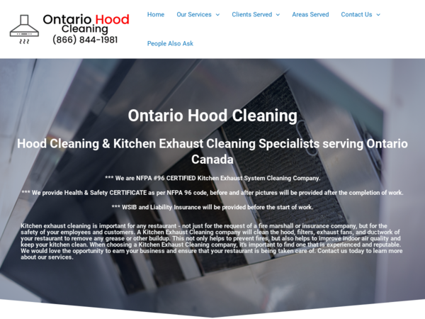 Ontario Hood Cleaning