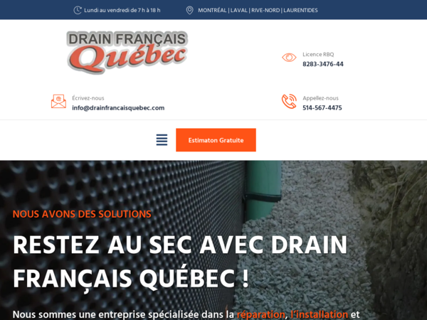 Drain Francais Québec Enr