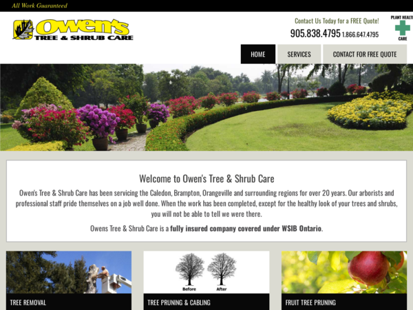 Owen's Tree & Shrub Care Inc.