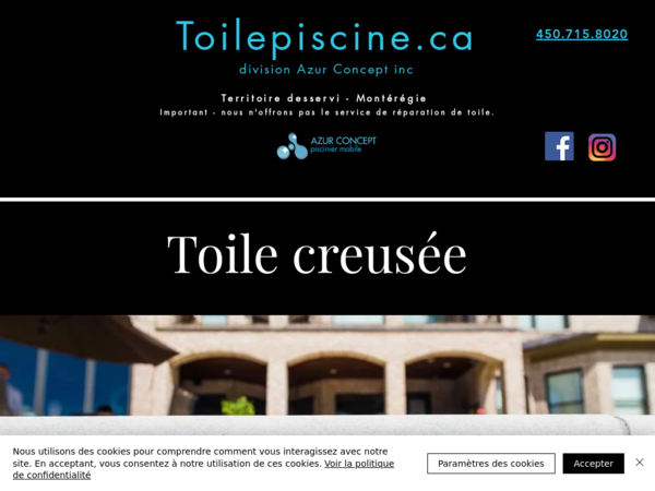 Toilepiscine.ca / Remplacement de Toile de Piscine Creusée