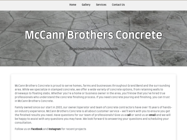 McCann Brothers Concrete