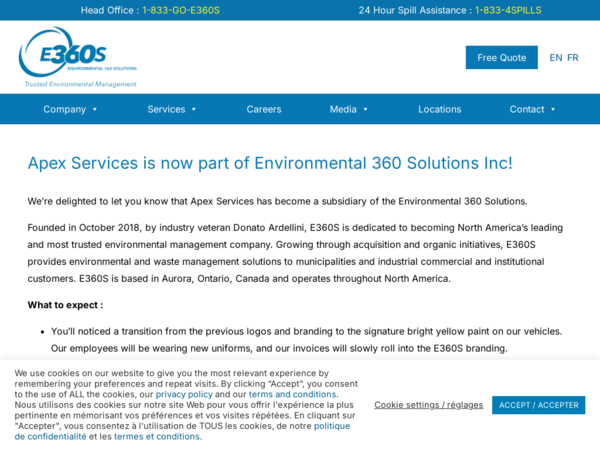 Apex Environmental Services Inc