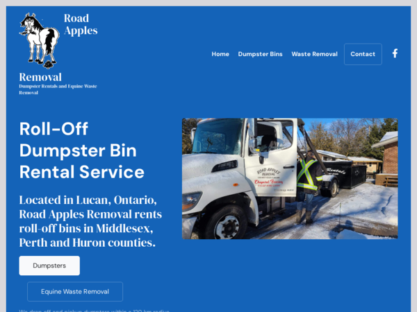 Road Apples Removal; Roll Off Bins