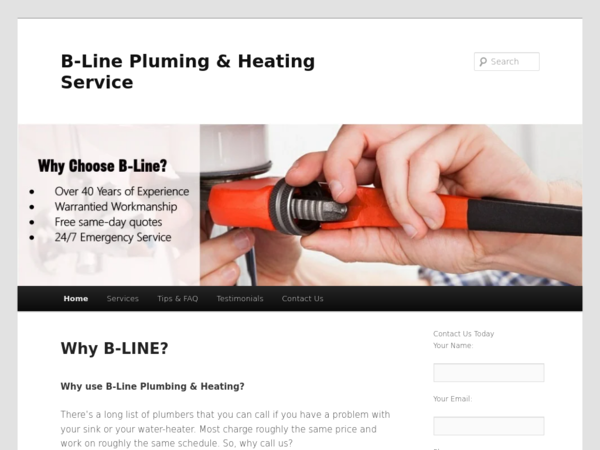 B-Line Plumbing Heating and Service